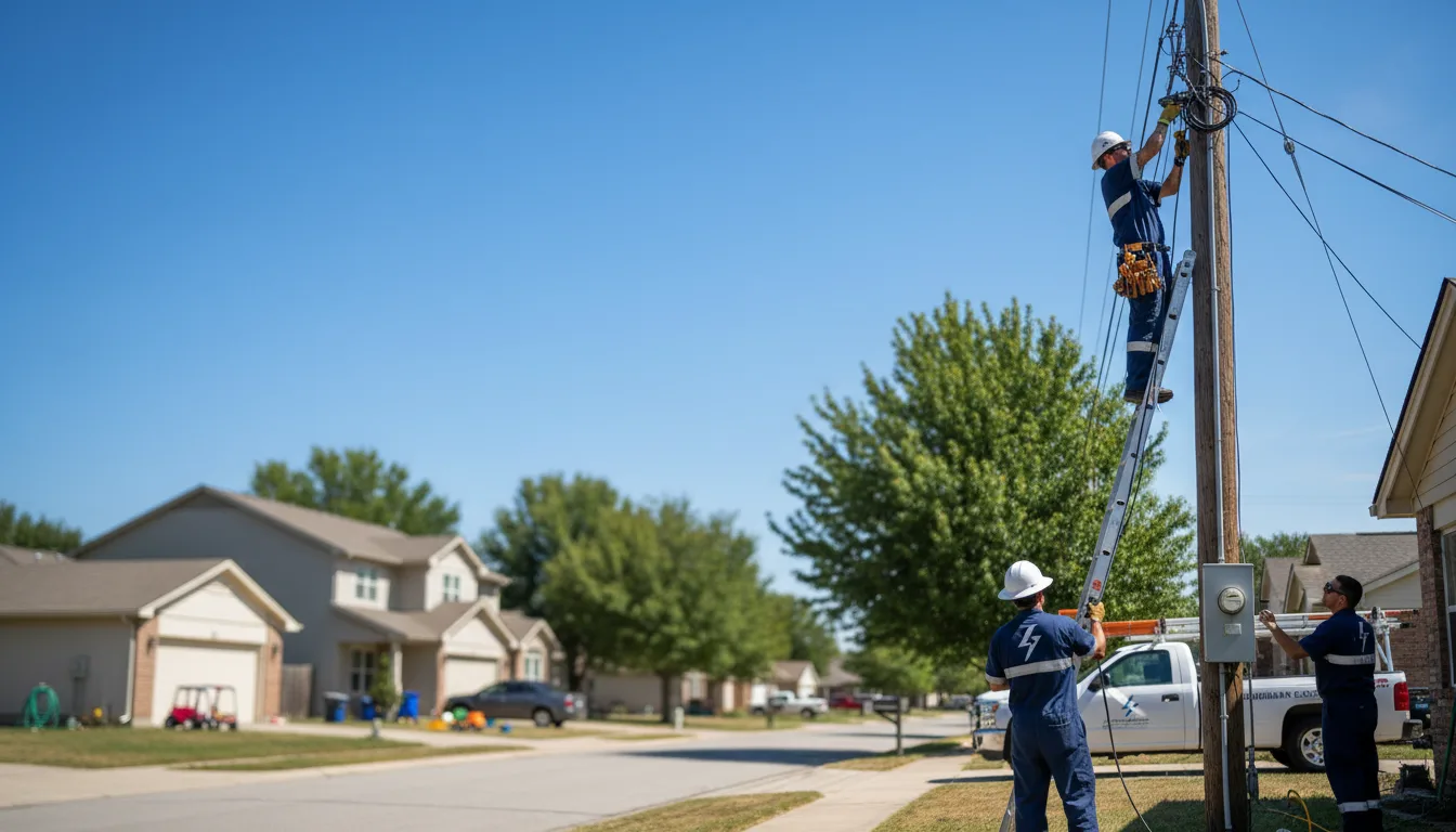 Residential electrician providing installation services in Weatherford, TX